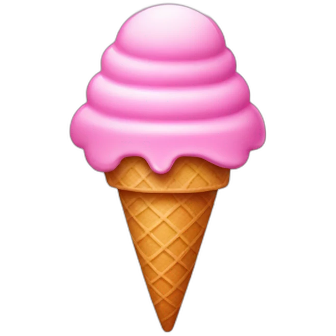 Pink ice cream emoji