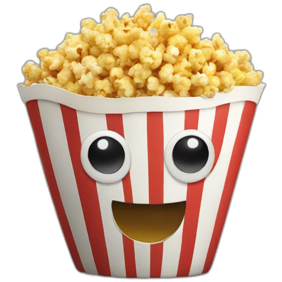pop corn smiley emoji