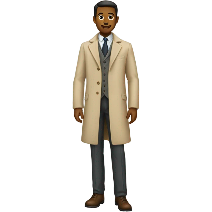 elegant beige coat  emoji