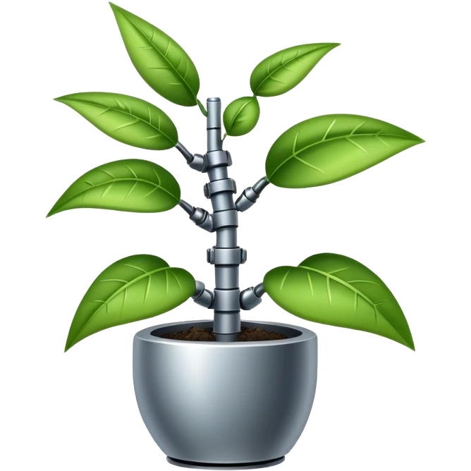 plant that grows with technology instead of nature emoji
