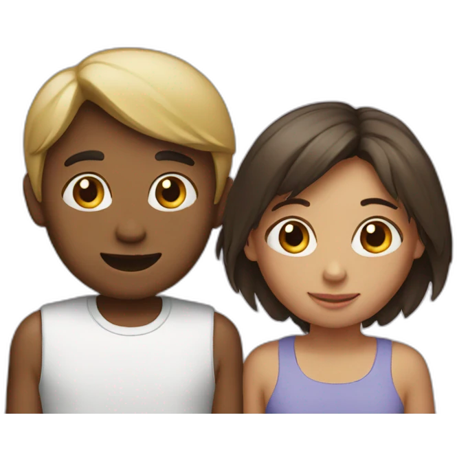 Girl with boy emoji