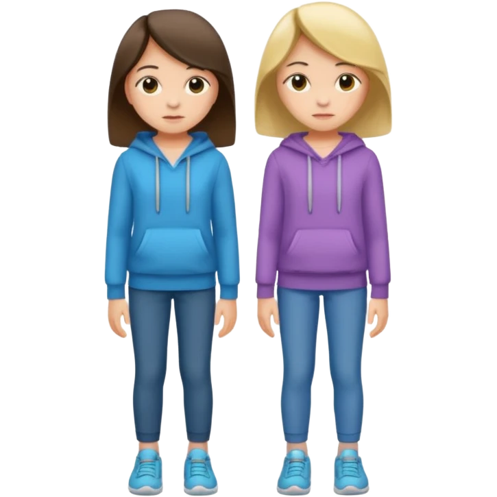 11 year old girl wearing ill fitting mid matched clothes emoji