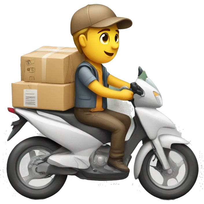 courier with auto gift delivery emoji