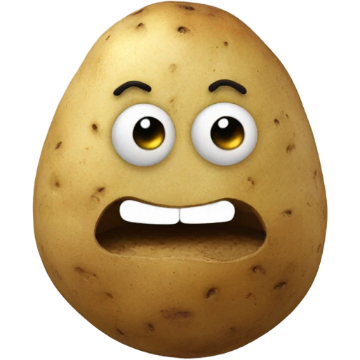 Potato with a face emoji