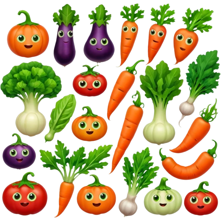 vegetables with eyes emoji