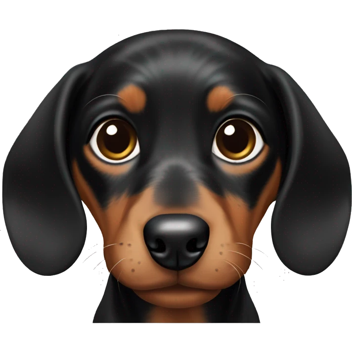 Black & brown dachshund puppy  emoji