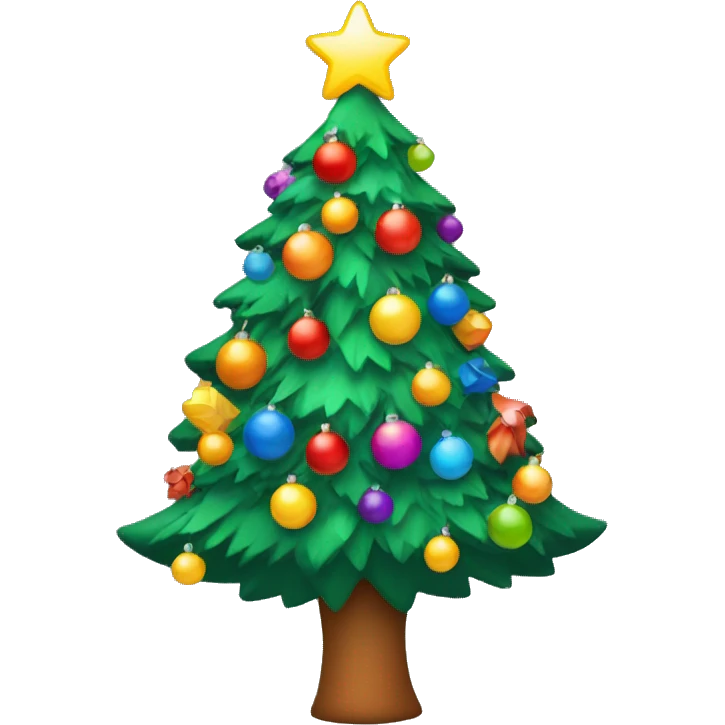 Colorful Christmas tree emoji