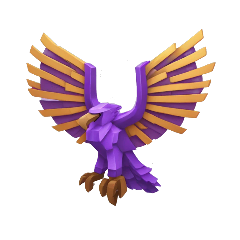 minecraft purple phoenix crest logo emoji