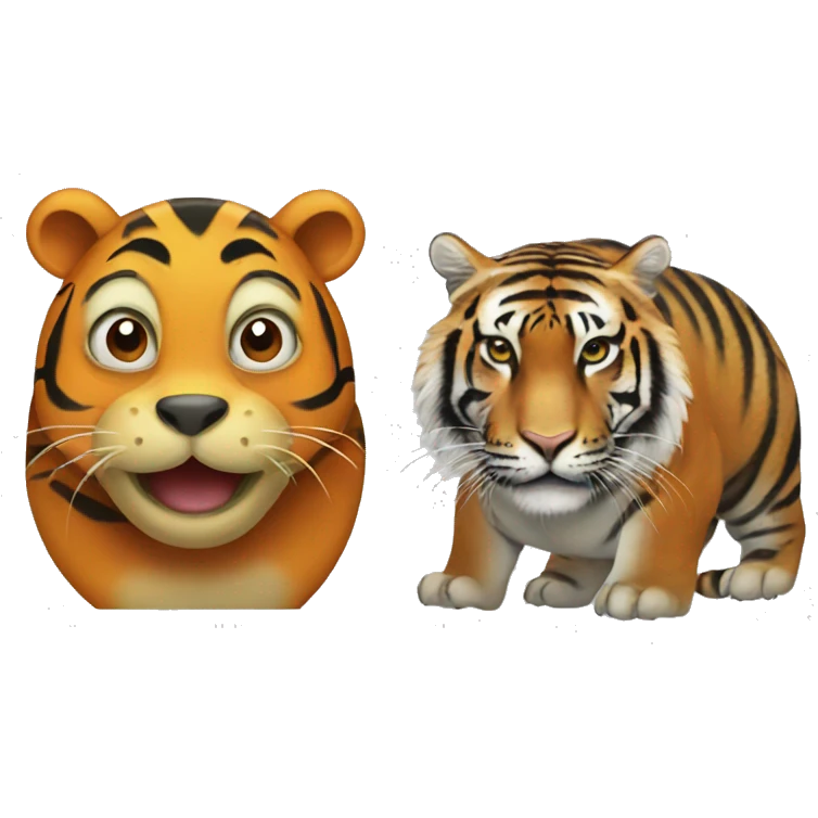 A turtle and a tiger combined emoji