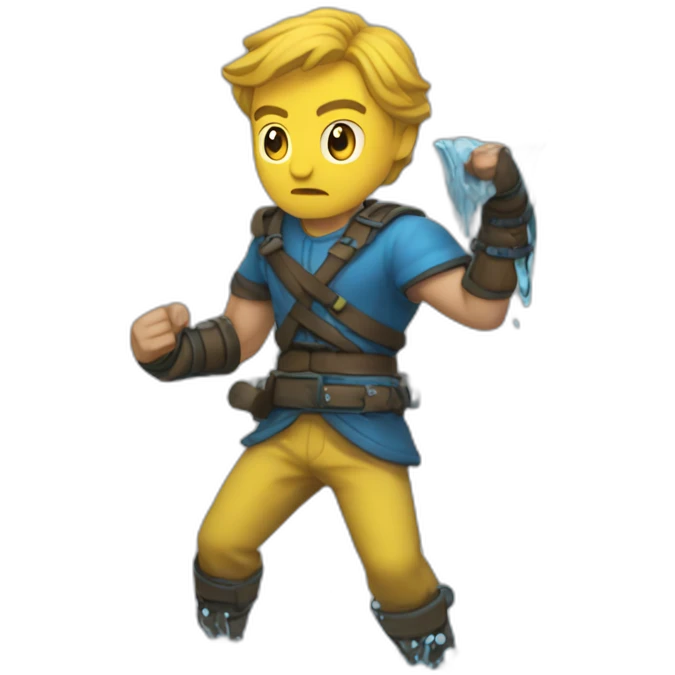 Bruc lee fighting water emoji