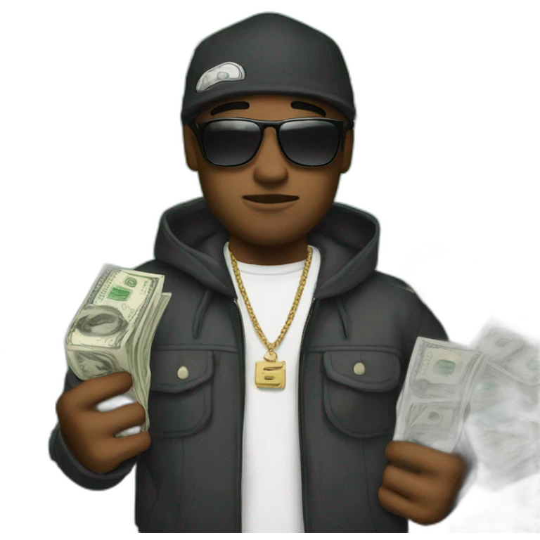 gangsta with a lot of cash emoji
