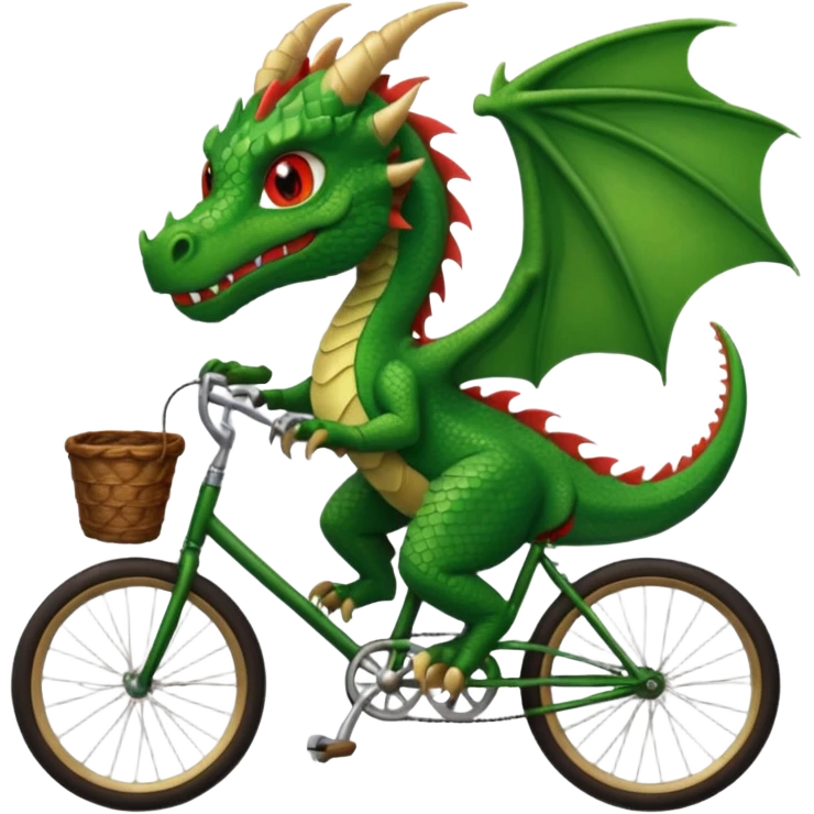 Um dragão de bicicleta emoji