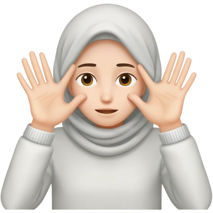 make some one covering there face with there hands emoji