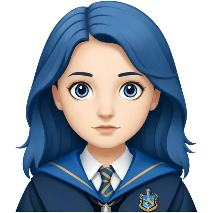 Gemma Padley is Penelope Clearwater in harry potter, wear hogwarts Ravenclaw uniform emoji