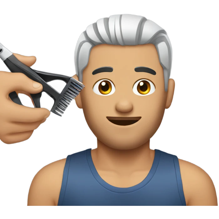 Man getting haircut emoji