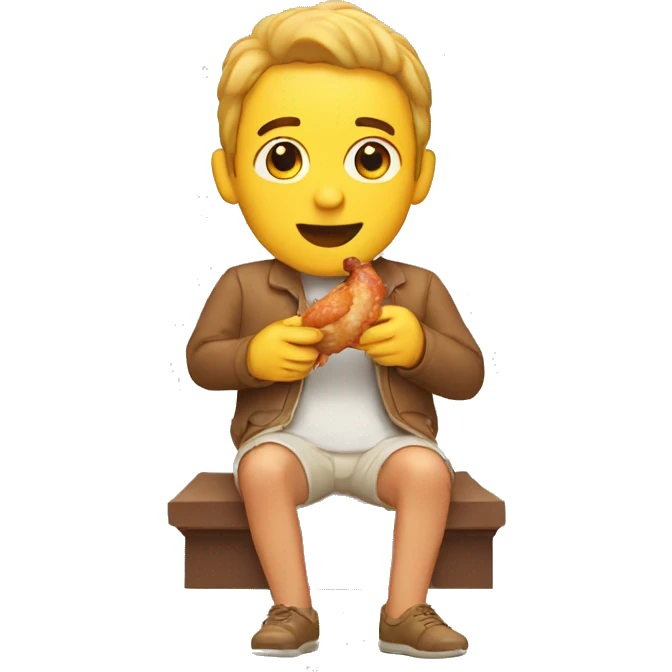 A man eating chicken legs  emoji
