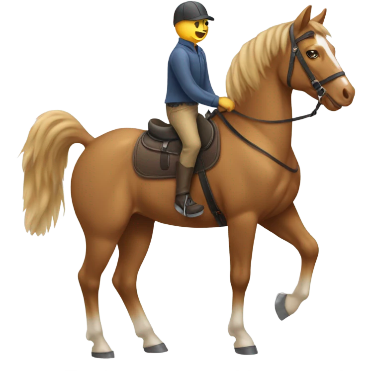 Cat riding a horse emoji