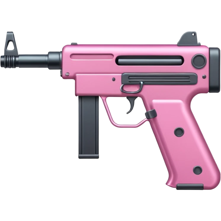 a pink machine gun emoji