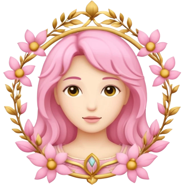 virgo sign pink emoji