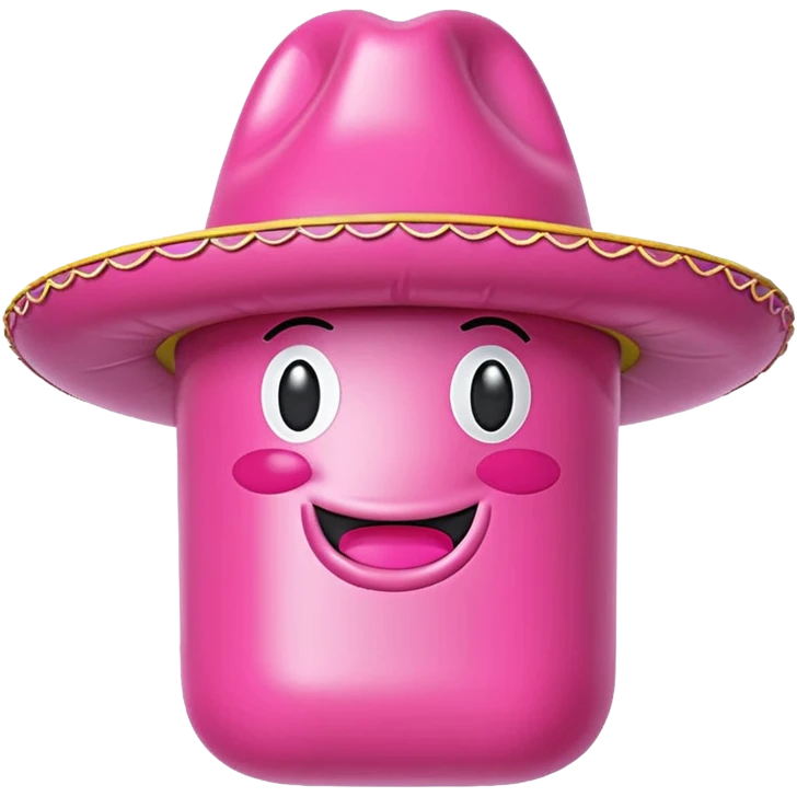 jeff koons pink spam sombrero inflatable sculpture  emoji