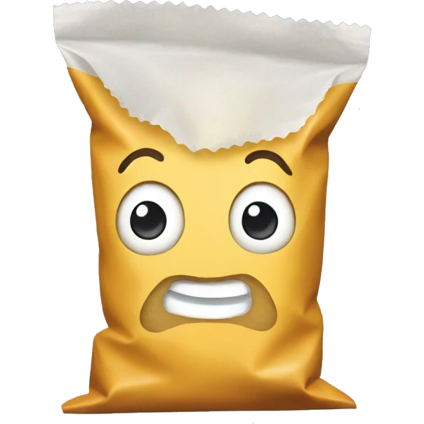 A potato chip bag emoji