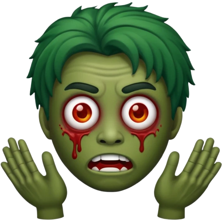 Eu quero fazer um memoji de zombie com cabelo cacheado emoji