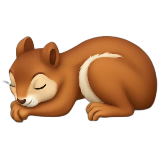 Squirrel sleeping emoji