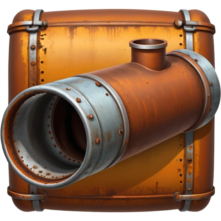 a steel sewer pipe from which wastewater flows out emoji