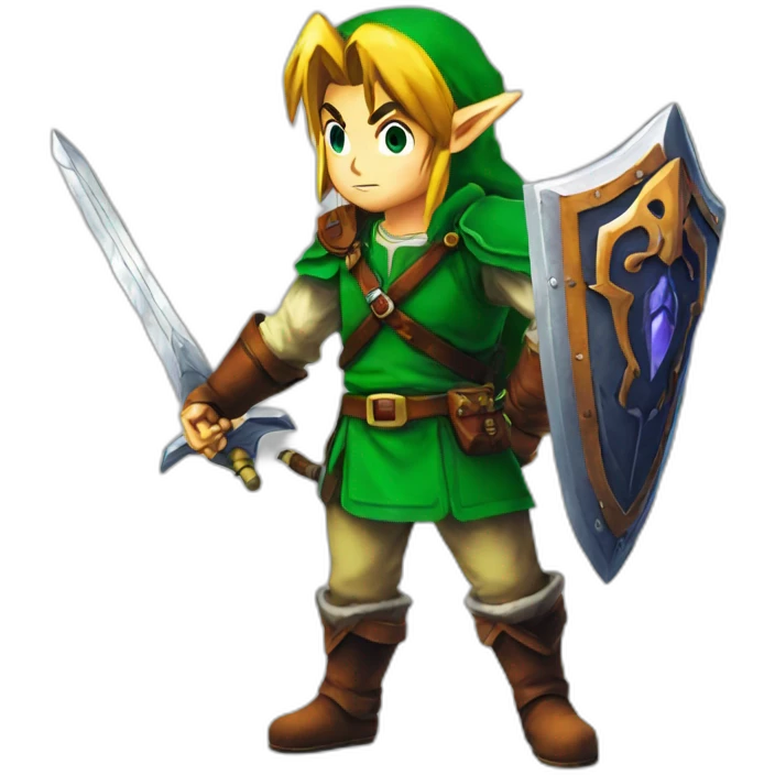 link form ocarina of time manga style emoji
