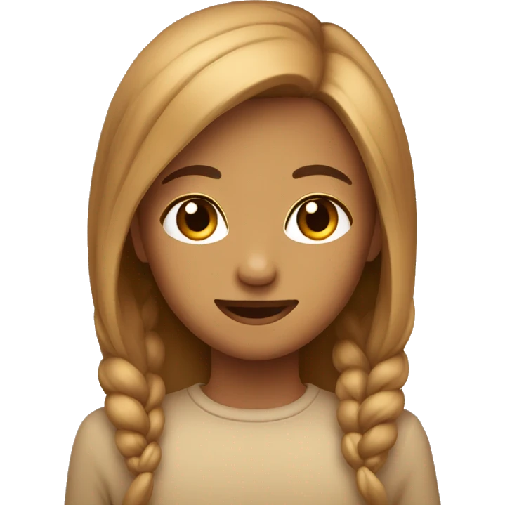 Cute light brown emoji