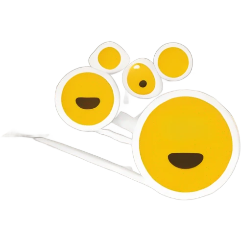 two overlapping circles in a rich yellow color (#FFD700 or similar to Paddle's brand yellow). The circles should be identical in size and overlap by about 30-40% in the center, creating a vesica piscis shape. The design should be clean and minimal with a solid fill emoji
