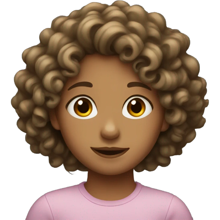 A girl with curls emoji