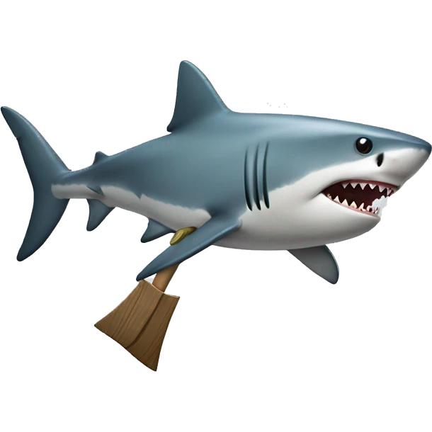 shark with pickaxe emoji
