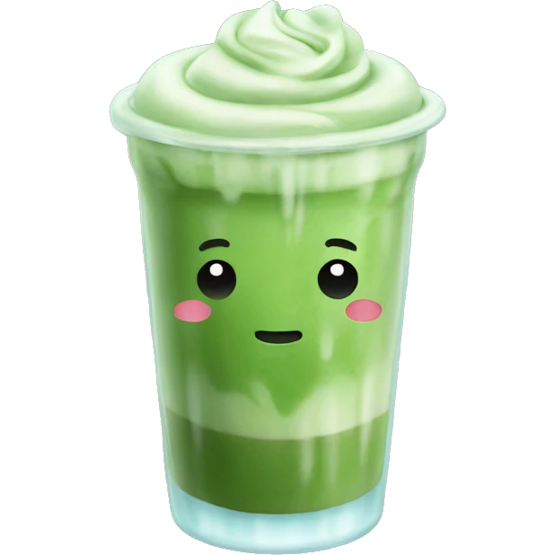 Iced matcha latte emoji