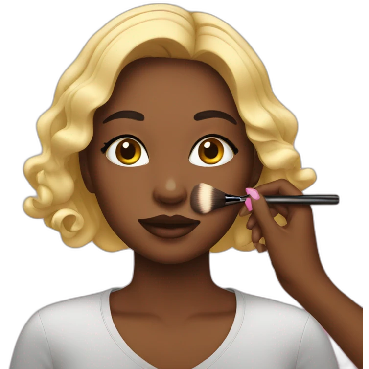 girl doing makeup  emoji