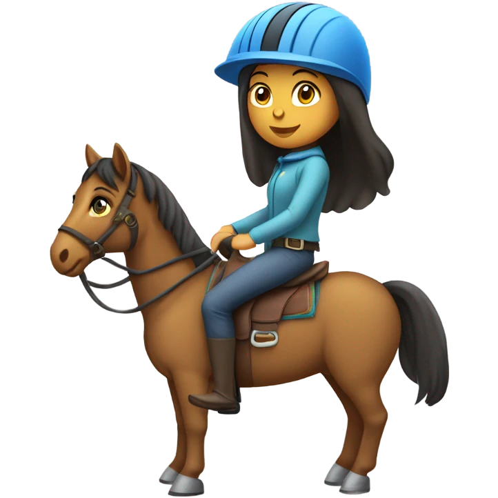 Hispanic girl riding a horse emoji