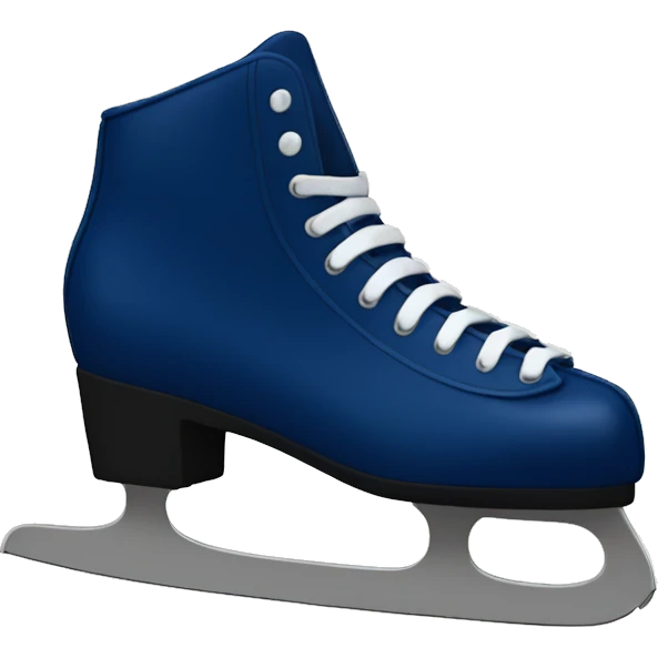 Navy ice figure skates  emoji
