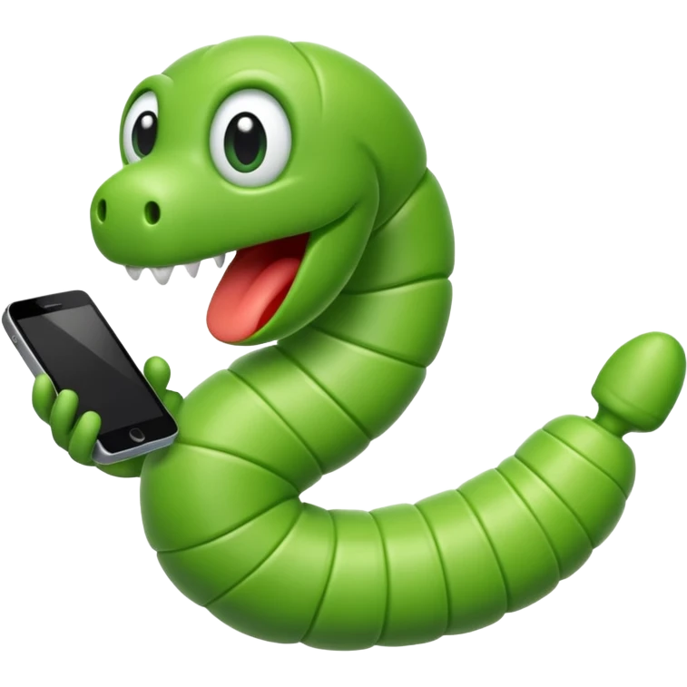 A worm playing video games emoji