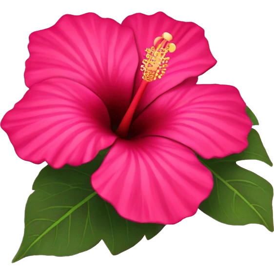 Red-Hot Pink Hibiscus  emoji