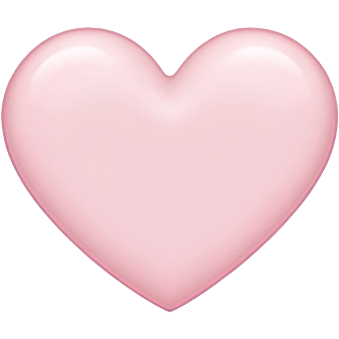 White heart with light pink outline emoji