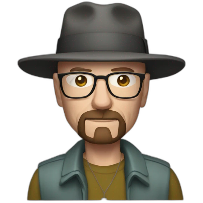Walter White dressed as a femboy emoji
