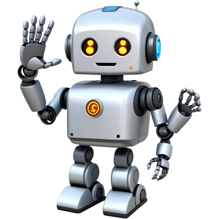Robot ai meme gang papan tanda 'lets go' emoji