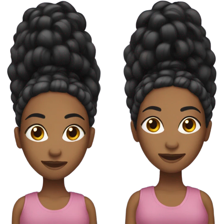 black woman with black braids and lash extensions  emoji
