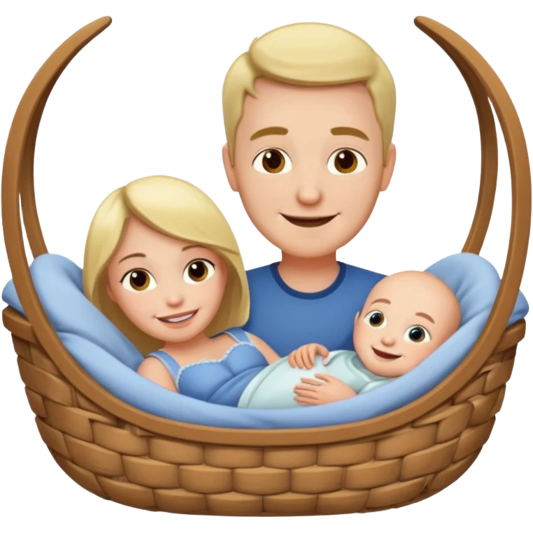 noel wood cradle with dee emoji