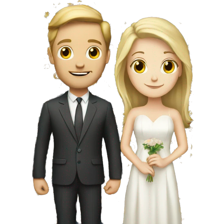 Married white boy and White girl emoji