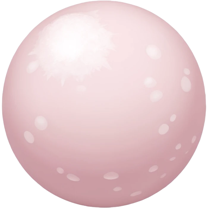 Pale pink snowball emoji