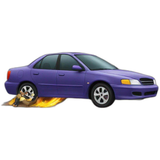 Jerma crashing a car emoji