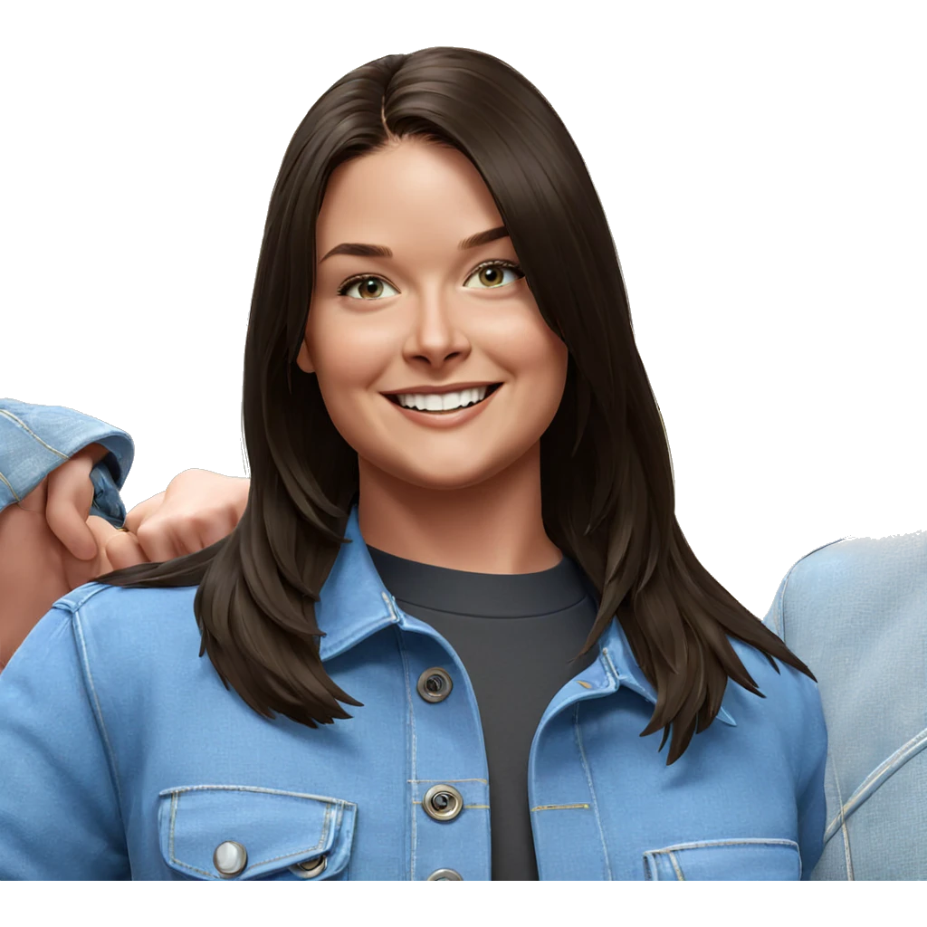 smiling boy in denim jacket emoji