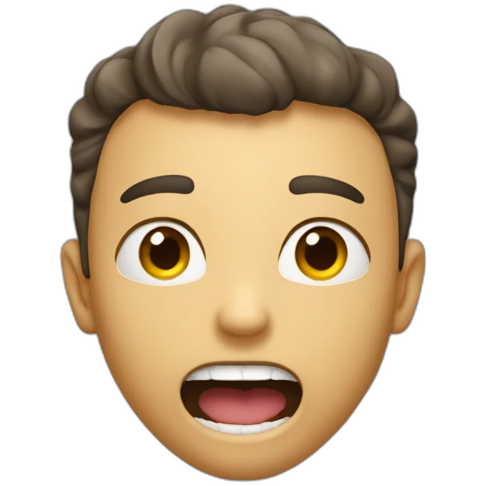 A mouth open as wide as possible emoji