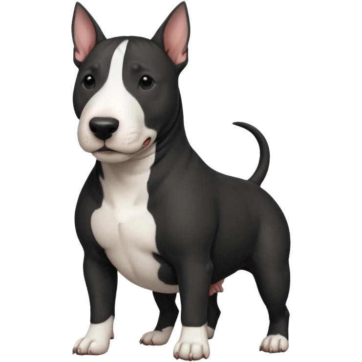 all black Bull terrier emoji